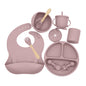 8-Piece Silicone Baby Feeding Set 