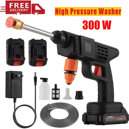300W Cordless High-Pressure Car Washer – Portable Foam Spray Gun